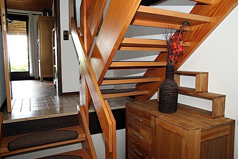 Haus 93 im Feriendorf Öfingen Haus Mohnblume Treppenaufgang