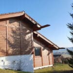 Side view of the vacation home "Haus Mohnblume" in the Öfingen vacation village Haus Mohnblume, House 93 in the Öfingen vacation village